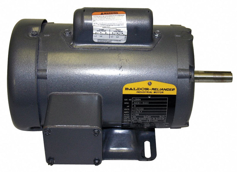Baldor Electric L3504 - Motor 1/2 HP 1725 RPM 115/230V 56 TEFC