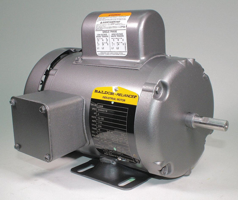 Baldor Electric L3408 - Motor 1/2 HP 3450 RPM 115/230V 48 TEFC