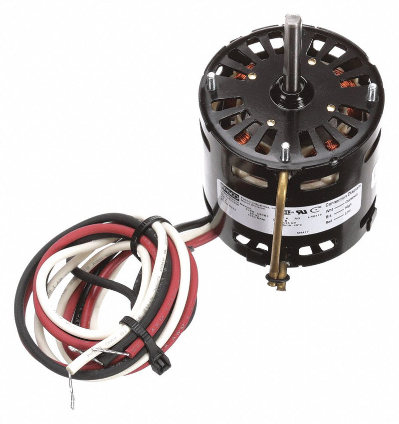 Fasco 1/25 HP, HVAC Motor, Shaded Pole, 1550 Nameplate RPM, 115 Voltage, Frame 3.3 - D332