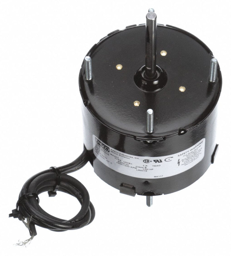 Fasco 1/50 HP, HVAC Motor, Shaded Pole, 1500 Nameplate RPM, 230 Voltage, Frame 3.3 - D624