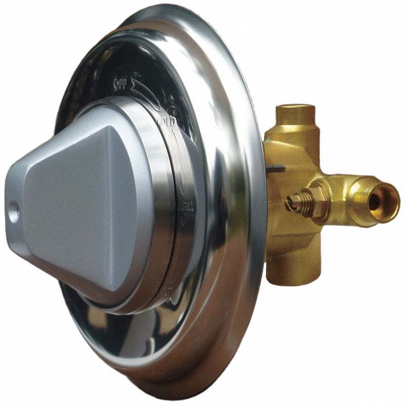 Odd Ball Tub and Shower Valve, Silver Finish, For Use With Ligature Resistant Showers - SP-10B