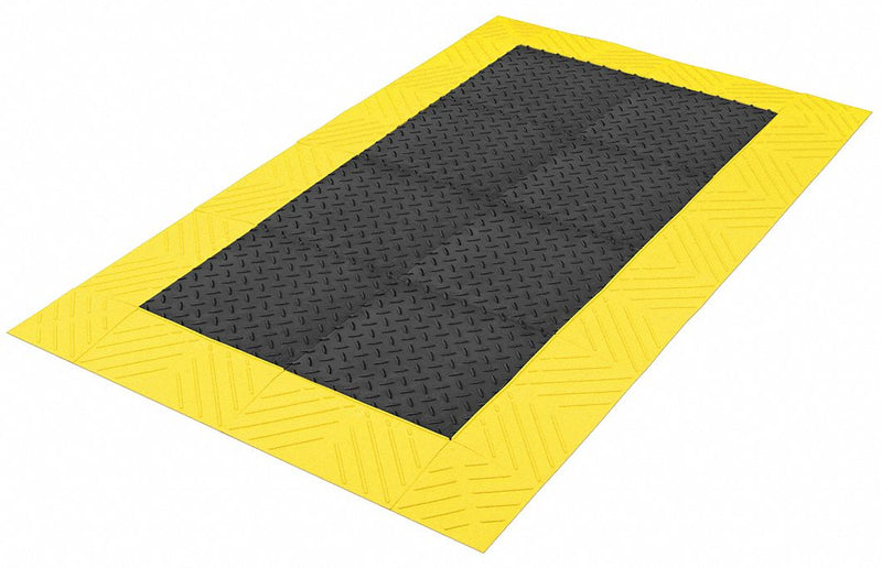 Notrax 621S3636BY - Antifatigue Mat Black YllwBrdr 3ft.x3ft.