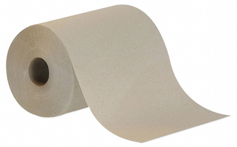 Tough Guy Paper Towel Roll, Tough Guy, Hardwound, Brown, 350 ft Roll Length, PK 12 - 38X644