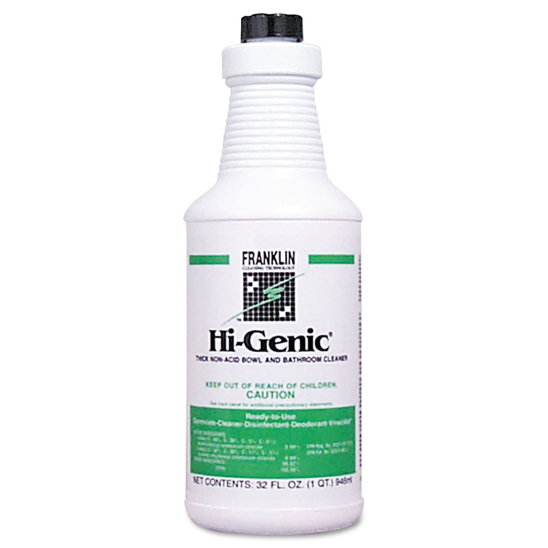 Franklin Hi-Genic Non-Acid Bowl & Bathroom Cleaner, 32Oz Bottle - FKLF270012