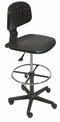 MooreCo Drafting Chair, Drafting Chair, Black, Plastic, 22 in to 32 in Nominal Seat Height Range - 34430