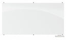 MooreCo Gloss-Finish Glass Dry Erase Board, Wall Mounted, 48 inH x 96 inW, White - 83846