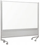 MooreCo Gloss-Finish Porcelain, Mobile/Casters, 72 inH x 72 inW, White - 661AG-DD