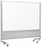 MooreCo Gloss-Finish Porcelain, Mobile/Casters, 72 inH x 72 inW, White - 661AG-DD