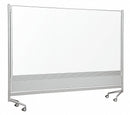 MooreCo Gloss-Finish Porcelain, Mobile/Casters, 72 inH x 96 inW, White - 661AH-DD