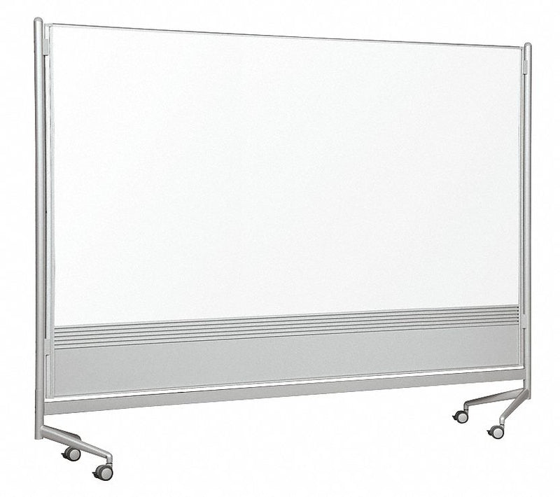 MooreCo Gloss-Finish Porcelain, Mobile/Casters, 72 inH x 96 inW, White - 661AH-DD