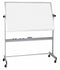 MooreCo Gloss-Finish Plastic Dry Erase Board, Mobile/Casters, 48 inH x 96 inW, White - 668AH-HH