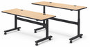 MooreCo Rectangle Mobile Training Table, Fusion Maple, 72"W x 24" Depth - 90317-7909-BK