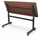 MooreCo Rectangle Mobile Training Table, Fusion Maple, 72"W x 24" Depth - 90317-7909-BK