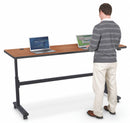 MooreCo Rectangle Mobile Training Table, Amber Cherry, 72"W x 24" Depth - 90317-7919-BK