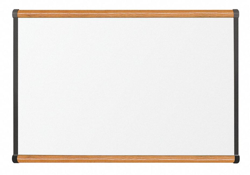 MooreCo Gloss-Finish Porcelain Dry Erase Board, Wall Mounted, 24 inH x 36 inW, White - 202OB-02