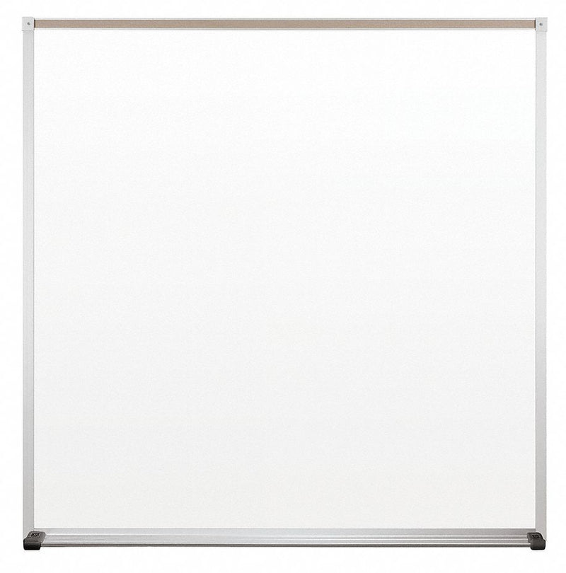 MooreCo Gloss-Finish Porcelain Dry Erase Board, Wall Mounted, 48 inH x 48 inW, White - 202AD