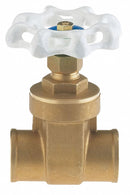 Milwaukee Valve Gate Valve, Lead-Free Brass, Solder Connection Type, Pipe Size - Valves 3/8 in - UP668 3/8"