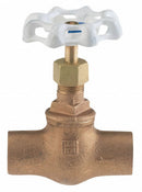 Milwaukee Valve Globe Valve, Sweat x Sweat, Bronze, 1 1/2 in Pipe Size - Valves - UP1502 1-1/2"
