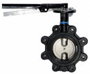 Milwaukee Valve Lug-Style Butterfly Valve, Ductile Iron, 200 psi, 2 in Pipe Size - UPML233E 2"
