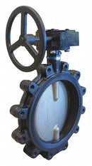 Milwaukee Valve Lug-Style Butterfly Valve, Ductile Iron, 200 psi, 12 in Pipe Size - UPML333E 12"