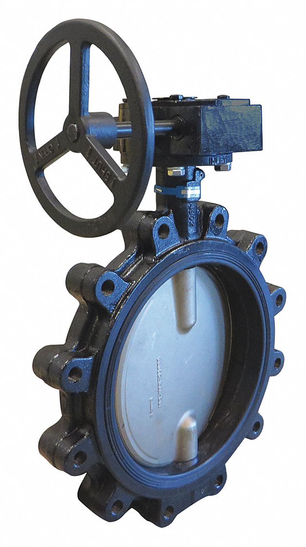 Milwaukee Valve Lug-Style Butterfly Valve, Ductile Iron, 200 psi, 10 in Pipe Size - ML-333E 10