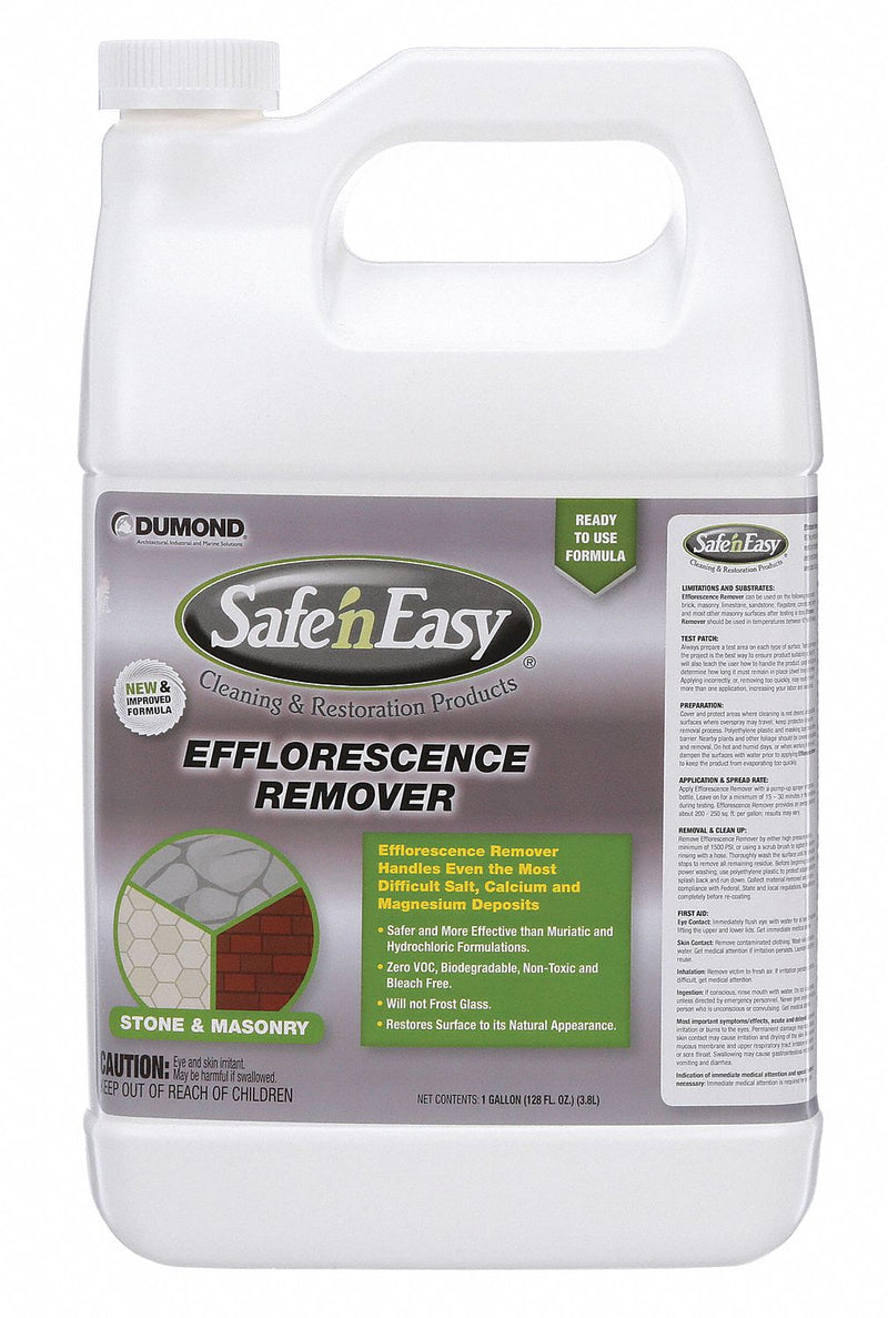 Dumond Stone Efflorescence Remover, 1 gal. Cleaner Container Size, Jug Cleaner Container Type - 910