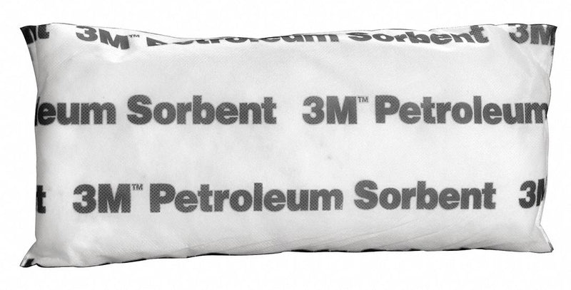 3M Absorbent Pillow, Oil-Based Liquids, 8 gal, 7 in x 15 in, Polyester, Polypropylene - T-30