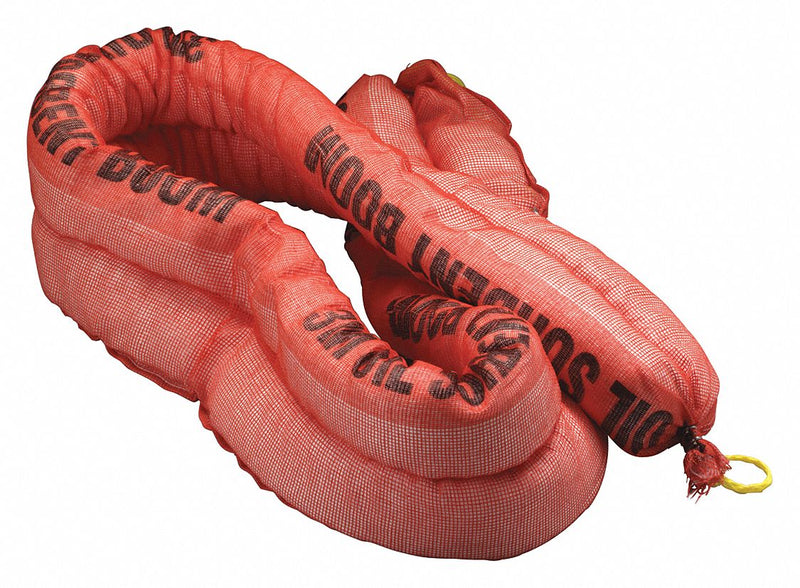 3M Absorbent Boom, Oil-Based Liquids, 80 gal, 10 ft, Polyester, Polypropylene - T-270