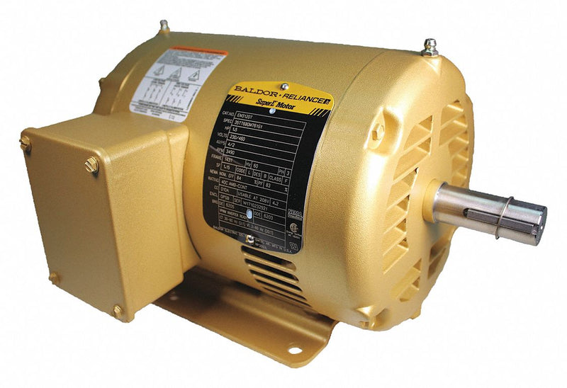 Baldor 1 1/2 HP, General Purpose Motor, 3-Phase, 3490 Nameplate RPM, 208-230/460 Voltage, 143T Frame - EM3120T