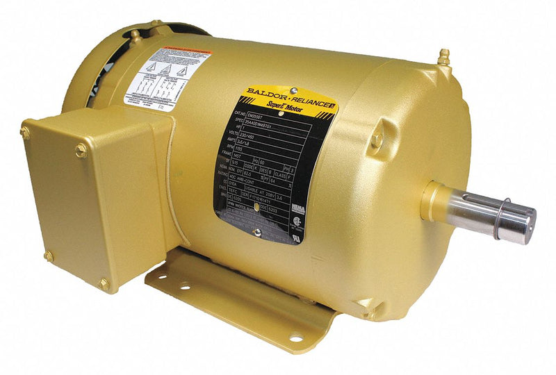 Baldor 1 HP, General Purpose Motor, 3-Phase, 1155 Nameplate RPM, 208-230/460 Voltage, 145T Frame - EM3556T