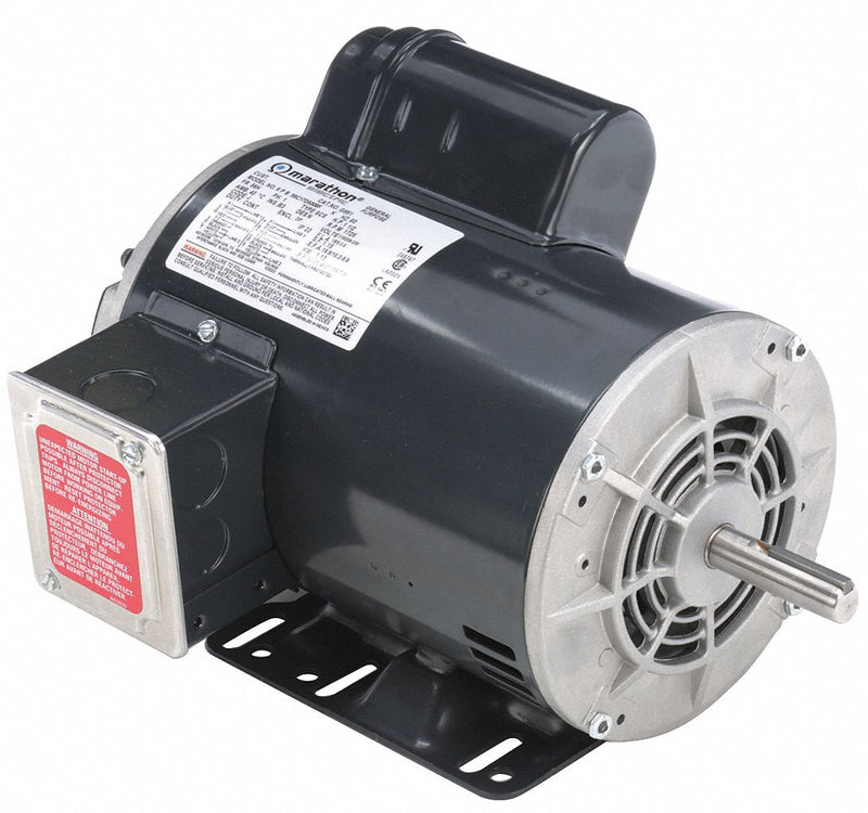 Marathon Motors 1 1/2 HP Commercial Duty Air Compressor Motor,Capacitor-Start,1725 Nameplate RPM,115/208-230 Voltage - 056C17D5308