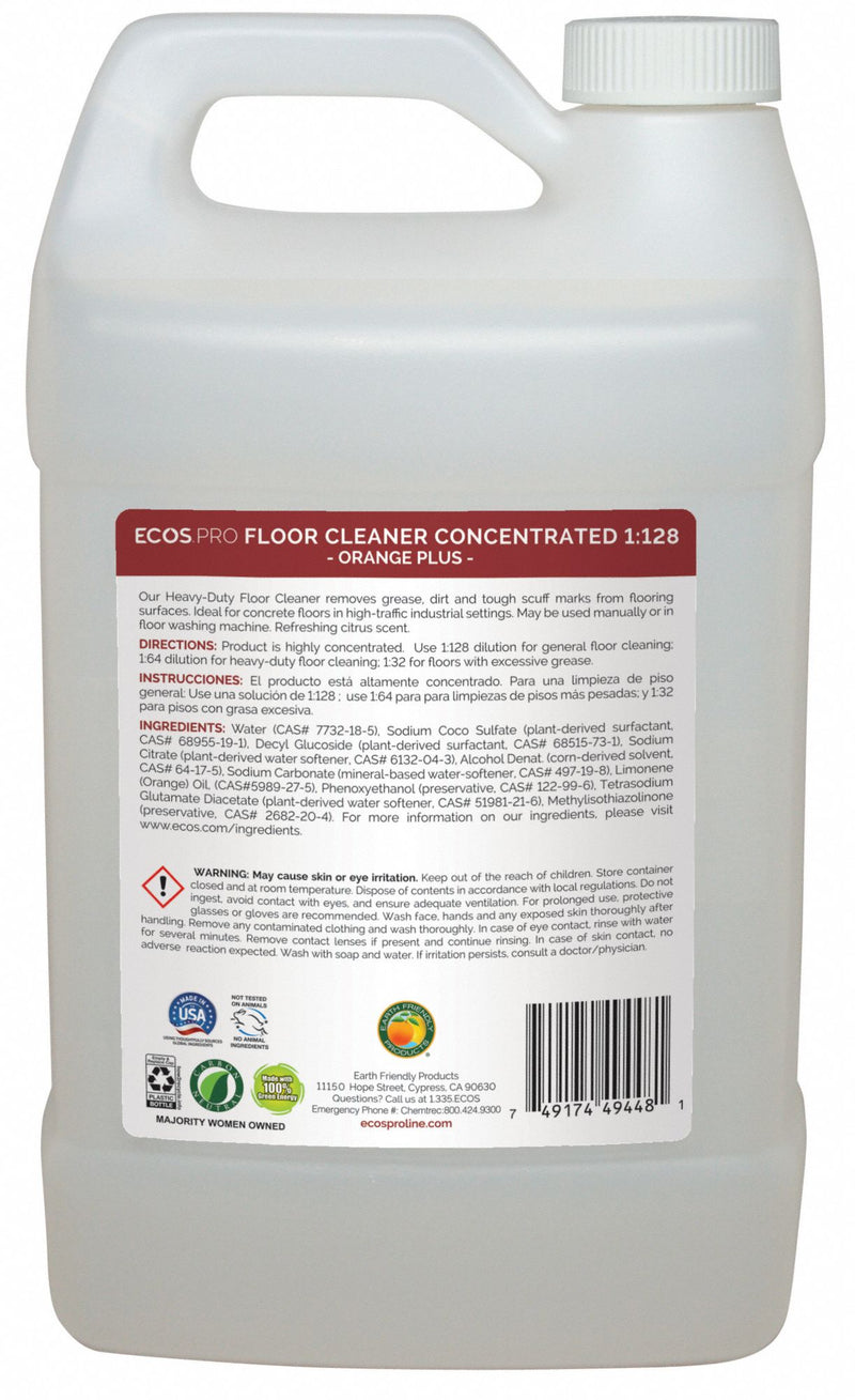 Ecos Pro Floor Cleaner, Liquid, 1 gal, 128 gal RTU Yield per Container - PL9448/04