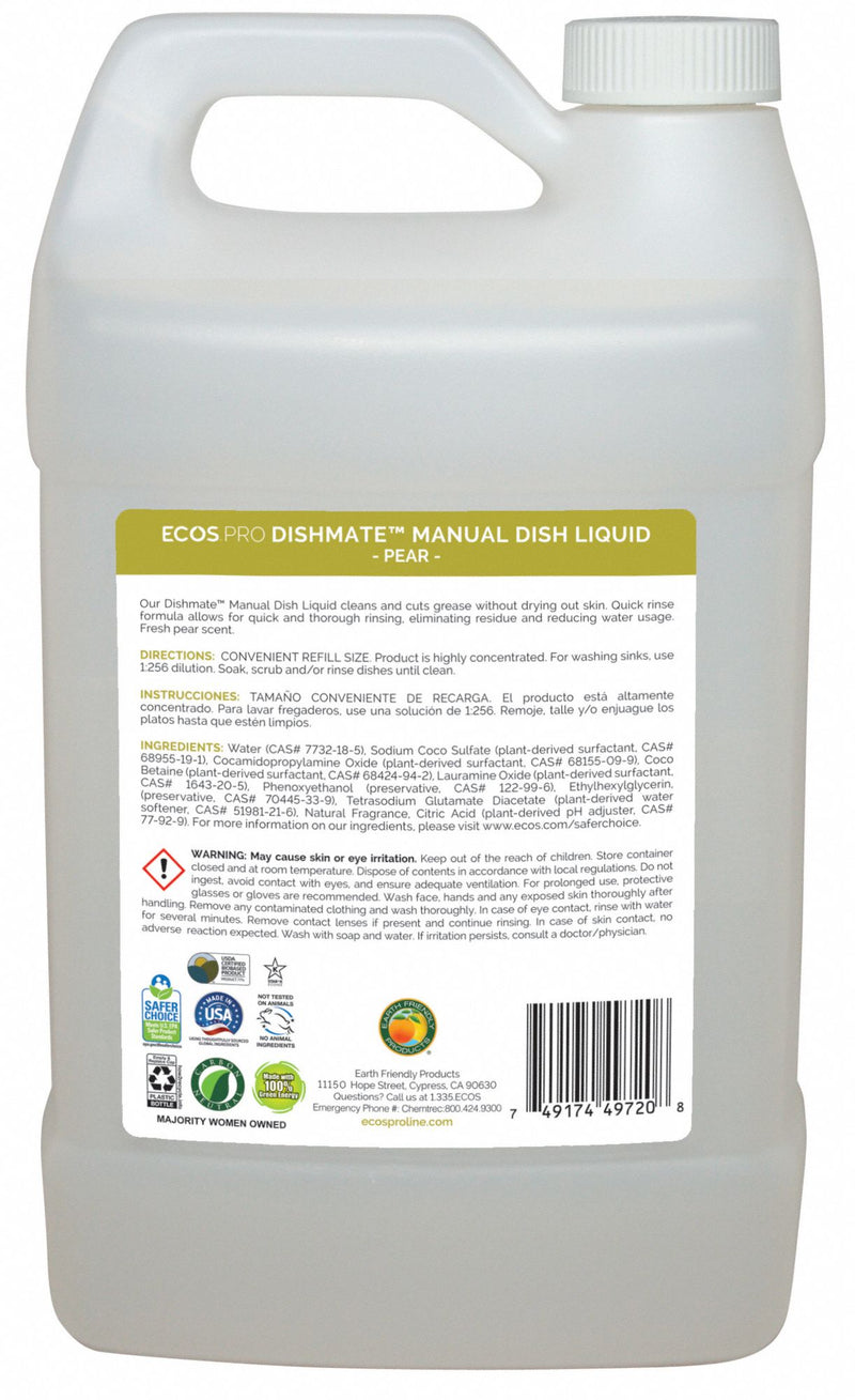 Ecos Pro Hand Wash, Dishwashing Soap, Cleaner Form Liquid, 1 gal. - PL9720/04