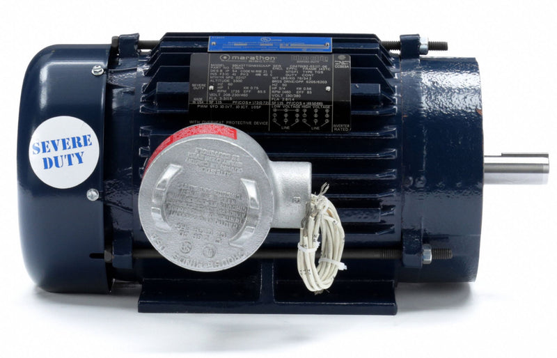Marathon Motors 1 HP Hazardous Location Motor,3-Phase,1735 Nameplate RPM,230/460 Voltage,Frame 143TC - 143TTGN6551