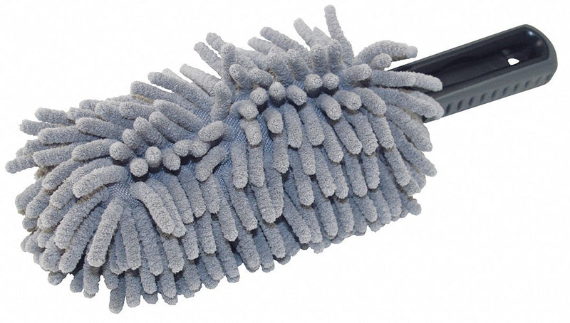Carrand Interior Shine Duster, Microfiber Head Material, 6" Length, Fixed, Gray - 97372AS