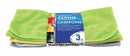 Carrand Microfiber Cloth, Medium Duty, 12 in x 16 in, Assorted, PK 3 - 40061