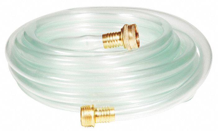 New Pig Drainage Hose, PVC/Brass, For Use With 3/4 in Leak Diverter Connections, 25 ft Length - TLS679