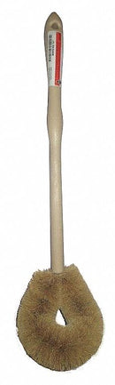 Tough Guy 20 inL Coco Fiber Long Handle Toilet Brush, Beige - 3A349