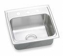 Elkay 19 1/2 in x 19 in x 7 1/2 in Drop-In Sink with Faucet Ledge with 16 in x 13-1/2 in Bowl Size - LR19193