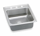 Elkay 19 1/2 in x 22 in x 7 5/8 in Drop-In Sink with Faucet Ledge with 16 in x 16 in Bowl Size - LR20223