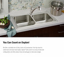 Elkay 25 in x 22 in x 8 1/16 in Drop-In Sink with Faucet Ledge with 21 in x 15-3/4 in Bowl Size - DSE125223