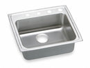 Elkay 25 in x 21 1/4 in x 5 1/2 in Drop-In Sink with Faucet Ledge with 21 in x 15-3/4 in Bowl Size - LRAD2521554
