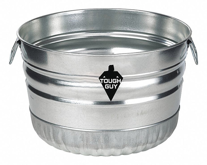 Top Brand Utility Tub, 9-1/3 gal. gal., Silver - 3ANR9