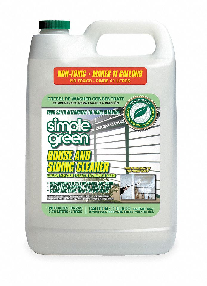Simple Green House and Siding Cleaner, 1 gal Size, For Use On Home Exteriors Including Stucco, Vinyl Siding, Alum - 2310000418201