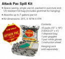 Brady Spill Kit/Station, Bag, Chemical, Hazmat, 7 gal - SKH-ATKGRNG