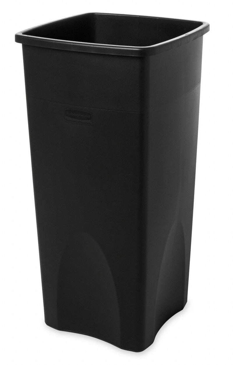 Rubbermaid 23 gal Square Trash Can, Plastic, Black - FG356988BLA