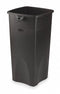 Rubbermaid 23 gal Square Trash Can, Plastic, Black - FG356988BLA