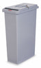 Rubbermaid 23 gal Rectangular Confidential Waste Container, Plastic, Gray - FG9W1500LGRAY