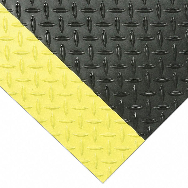 Notrax Switchboard Mat, Diamond Plate Surface Pattern, 5 ft L, 3 ft W, 1/4 in Thick - 831S0035BY