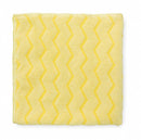 Rubbermaid Microfiber Cloth, Medium Duty, 16 in x 16 in, Yellow, PK 12 - FGQ61000YL00